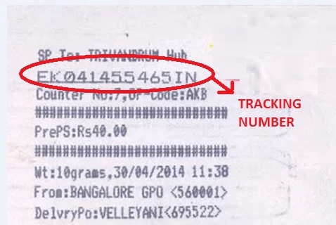 speed post tracking number format